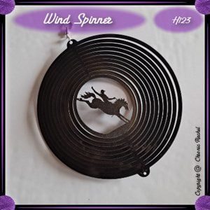 12" Cowboy Black Starlight Wind Spinner